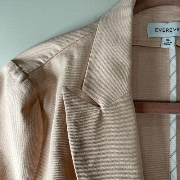 Evereve Pink Lenox Blazer Cotton Double Breasted Versatile Size XL Work Office - Picture 8 of 13
